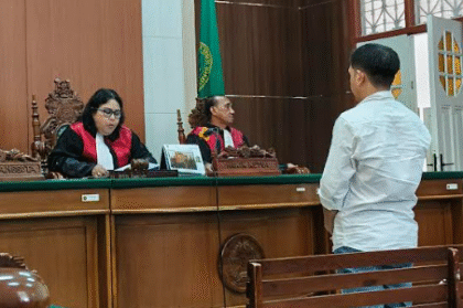 Sidang Mustadir Dg Sila di kasus skincare bermerkuri di PN Makassar.